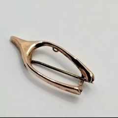 Antique 9ct Rose Gold Wishbone brooch