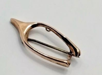 Antique 9ct Rose Gold Wishbone brooch