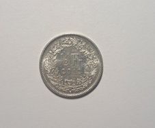 Switzerland half franc coin