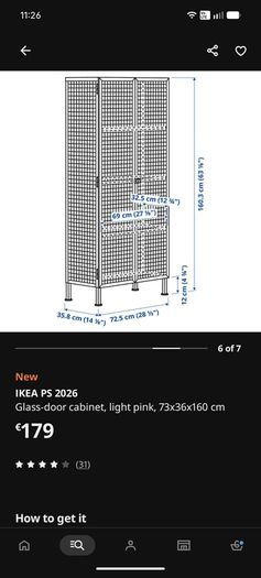 Sold out IKEA PS 2026 glass cabinet