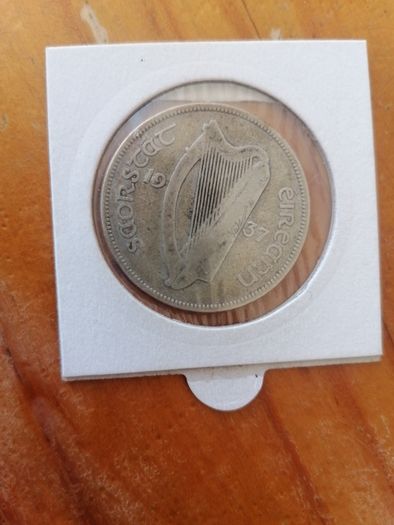 1937 Ireland Silver Half Crown Coin