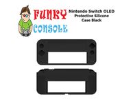main image for ad Nintendo Switch OLED Protective Silicone Rubber Gel Console Soft Case Cover Black