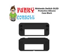 Nintendo Switch OLED Protective Silicone Rubber Gel Console Soft Case Cover Black
