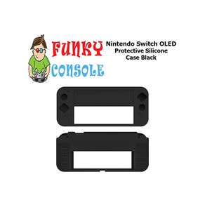 Nintendo Switch OLED Protective Silicone Rubber Gel Console Soft Case Cover Black