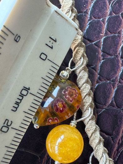 necklace with murano glass pendants