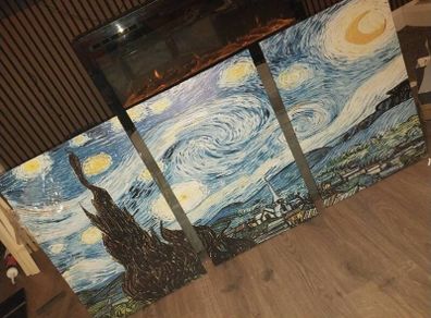 Stary Night 3 piece Canvas Art