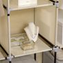 Fabric Wardrobe, with Rails and Shelves - Beige Image 7