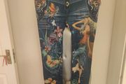 Buffalo fancy printed jeans imitation leggings size UK8/10 Tall Perfect condition Postage included