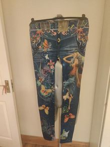 Buffalo fancy printed jeans imitation leggings size UK8/10 Tall Perfect condition Postage included