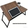 laptop desk Laptop Desk, Walnut Color, Foldable Office Desk with Adjustable Tilt Angle Image 6