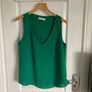 OASIS ladies green v neck top Image 2