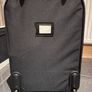 Black suitcase with brown trim Image 4