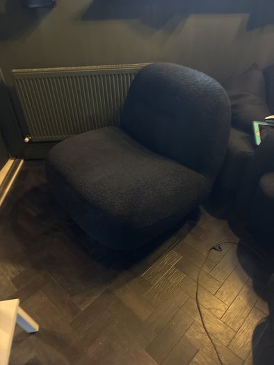 Soft Cosy Boucle Black Otis Swivel Accent Chair from Next