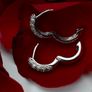 Vintage 1960s Half Hoop Diamond Earrings Image 8