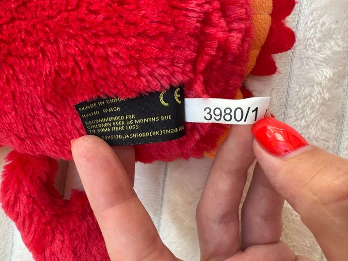 Keel Toys Monsterous Bullseye Plush Red Monster Striped Horns Halloween Used Please look at the pictures