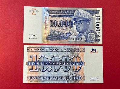 Zaire  10,000  Zaires. 1995  Pick  70a.  ( Uncirculated )