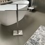 bath towel holder Matt chrome and white marble base Image 2