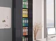 main image for ad Office Cabinet High Gloss Grey 60x32x190 cm Chipboard