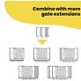 Safety 1st Easy Close Metal 7 cm Baby Safety Gate Extension, White Image 7