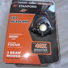 Brand New Stanford LED Headlamp - Up To 40x Brighter Than Flashlights - 3 Beam Modes - Adjustable Focus - Spotlight To Floodlight