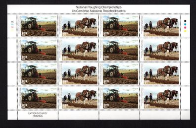2017 Ireland National Ploughing Championships Commemorative Stamps Commemorative Stamp Sheetlet Plate 1A1A Mint Never Hinged (MNH)