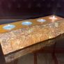 Stunning Rustic Live Edge Pine Wood Tea Light Holder Yule Log Waxed and Sealed Image 7