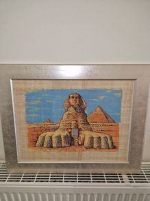 Framed Egyptian papyrus art