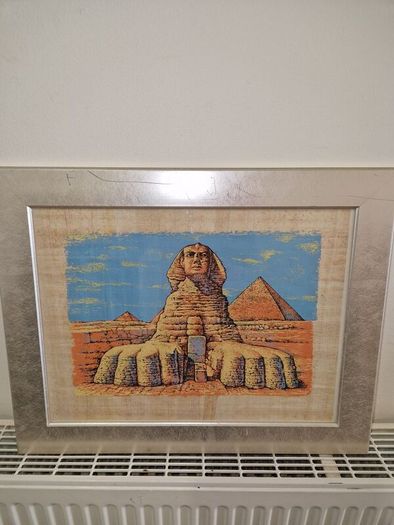 Framed Egyptian papyrus art