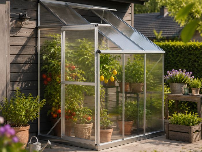 Aluminium Lean-To Greenhouse Side Greenhouse