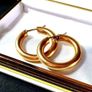 Vintage Chunky 9ct Gold Hoops Image 10