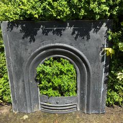 Cast Iron Open Fire Black Panel Fireplace