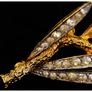 Vintage Signed Coro Rhinestone Leaf Spray Brooch 1950s Gold Tone Image 4
