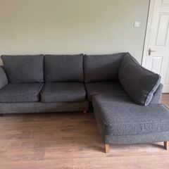 L shape grey couch