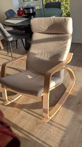Wooden rocking recliner