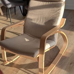 Wooden rocking recliner