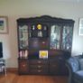 Large Dark Wood Display Cabinet & Sideboard Image 2