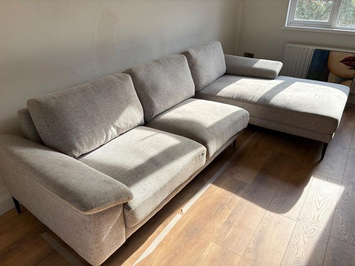 EZ Living Light Grey L Shape/Corner Sofa