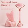 Gua Sha & Jade Roller,Guasha Tool face, Self Care Gift for Women and Men, Massager for Face, Eyes, Neck Care, Skin Care Gifts - Rose Quartz Image 4