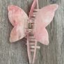 Iridescent White, Cream and Pink Long Butterfly Claw Clips Image 8