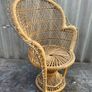 Vintage rattan Dolls (SIZE) peacock chair c1970 Image 3