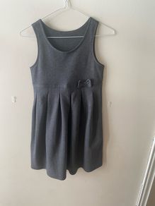 M&S grey pinafore (new) age 9-10