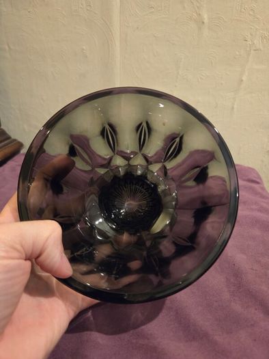 Anchor Hocking Fairfield Smoke Gray Candy Dish