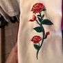White Hollister hoody with roses Image 5