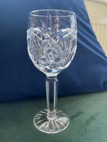 Kinsale crystal Pineapple pattern wine goblet