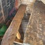 Handmade Wooden Table and 2 Benches Image 5