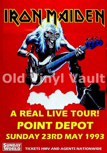 Iron Maiden Concert Poster Point Depot 1993
