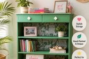 bookshelf with drawers