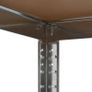 Storage Shelf Silver 90x90x180 cm Steel and MDF Image 4