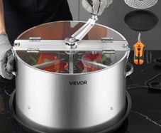 Manual Bud Leaf Trimmer, 370mm Reaper Bowl Bud Trimmer with Stainless Steel Blades, Visual Cutting, Wet & Dry Hydroponic Cutting Machine with Tray