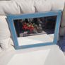Teal And Gold Painted Pine Mirror Image 2